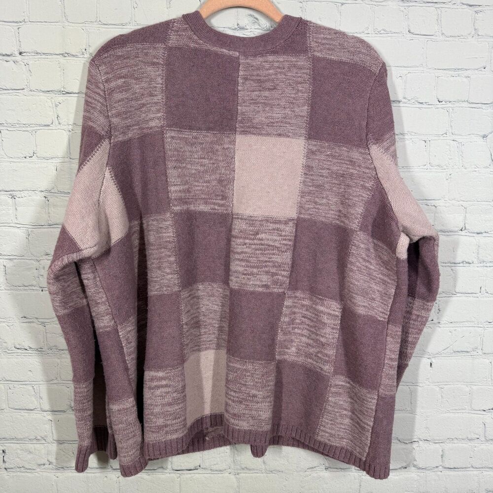 Logo by Lori Goldstein Cardigan Size 1X Lavander Patchwork Cozy Knit Sweater - Picture 2 of 9